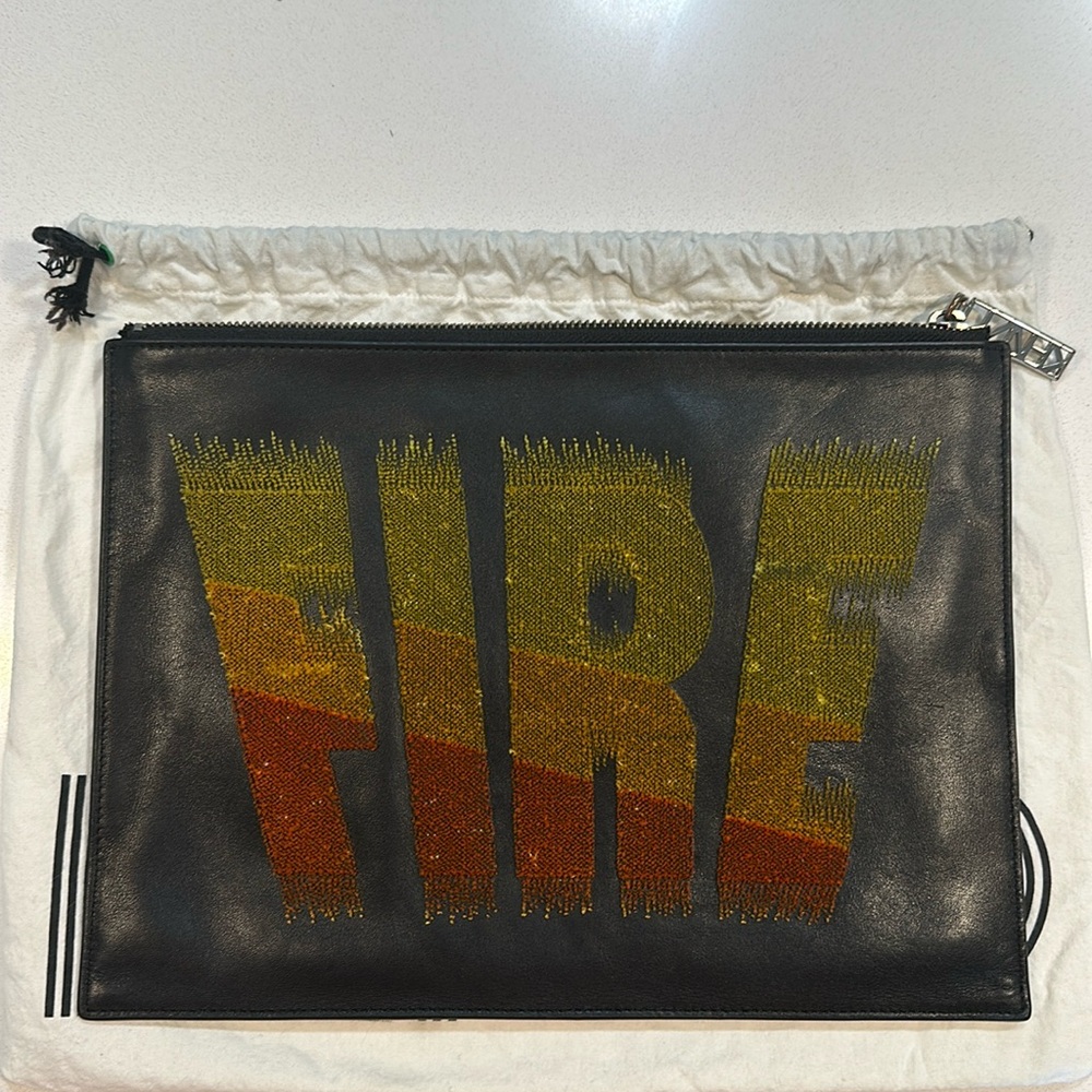 KENZO Fire leather pouch